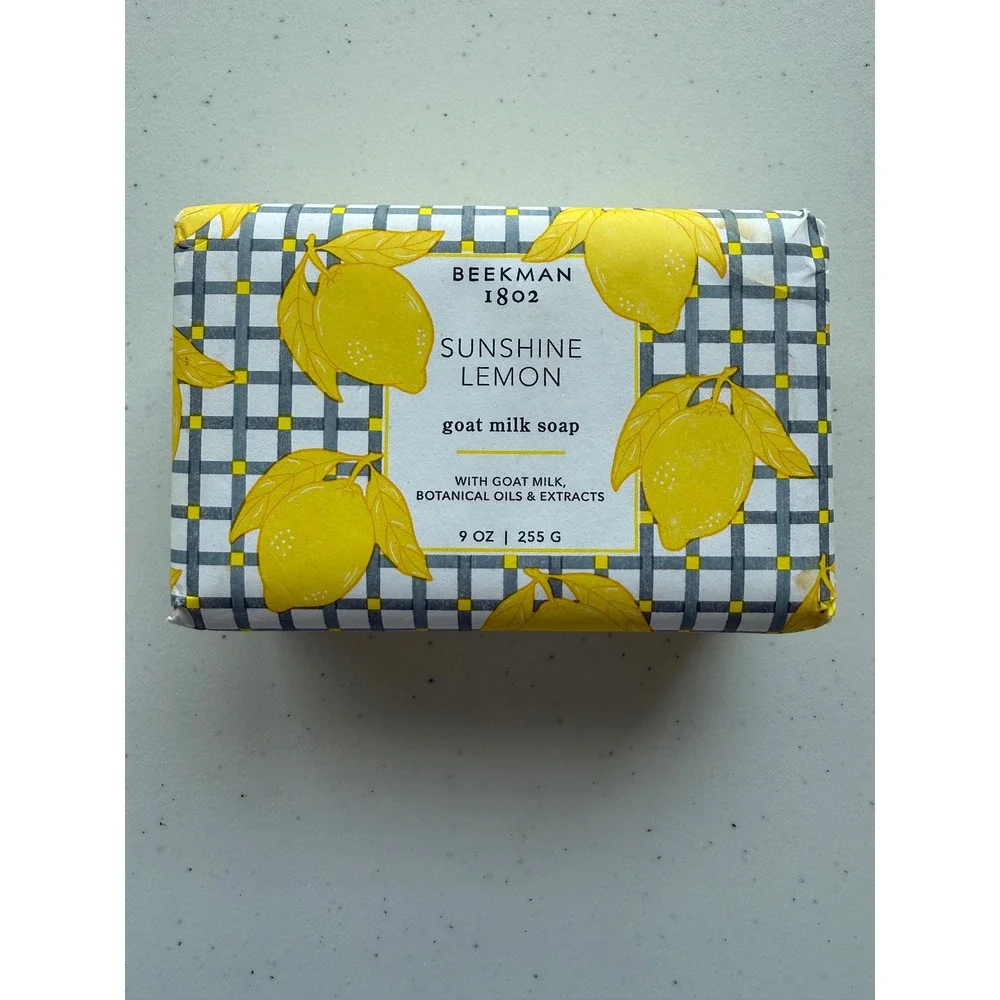Beekman 1802 Sunshine Lemon Goat Milk Bar Soap Large 9 Oz New